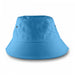 Long Beach Bucket Hat – Small - A blue bucket hat with a wide brim and eyelet details, featuring a simple design.