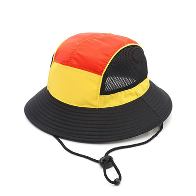 - Panelled Bucket Hat with Chin Rope
