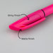 Gear Pen Highlighter - A pink highlighter with a shiny and matte finish, featuring a clip for easy attachment.