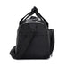High Sierra Travel Duffel - A black duffel bag with a mesh pocket and adjustable strap. It features a sturdy handle and a sleek design.