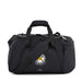 High Sierra Travel Duffel - A black duffel bag with multiple zippered compartments and a removable shoulder strap. It features a logo on the front.