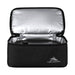High Sierra Lunch Bag - A black lunch bag with a silver insulated interior, featuring a logo on the front.