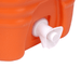16L Water Dispenser Cooler Box - An orange water dispenser cooler box featuring a white tap for dispensing water.