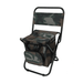 HYDE Foldable Camping Chair with Cooler Bag - A camouflaged foldable camping chair with a cooler bag underneath and a sturdy black frame. The product includes branding.