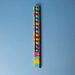 30cm Popper Ruler - A colourful 30cm popper ruler with a vibrant design and multiple popping buttons along its length, featuring a logo.