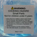 Jelly Cube Sensory Toy - A jelly cube sensory toy in blue with a warning label about choking hazards and care instructions.