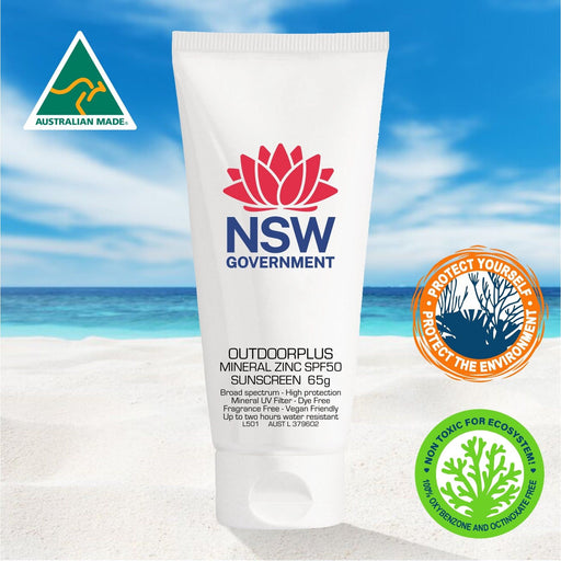 Mineral Zinc SPF50 Sunscreen Australian Made 65G - Custom Promotional Product