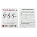 Portable Luggage TSA Lock - A portable luggage TSA lock with a shackle and dials, accompanied by instructional cards. The lock is silver.