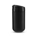Esplanade Coffee Cup by The Line Edit. - A coffee cup in matte black with a secure lid and a minimalist design, featuring a logo.