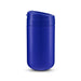 The Modern Essential Gift Set - A blue coffee cup with a lid and a smooth finish, featuring a branding logo.