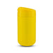 Esplanade Coffee Cup by The Line Edit. - A yellow coffee cup with a rounded lid and a sleek design. It features a logo.
