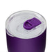 The Refuel Pack - A purple coffee cup with a clear lid and a flip-top opening. It features a smooth, matte finish and a branding logo.