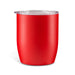 Indiana Coffee Cup - A red coffee cup with a clear lid and a matte finish. The cup has a rounded shape and a smooth surface.