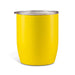 Indiana Coffee Cup - A drink bottle in a bright yellow colour with a clear lid and a smooth finish. It features a branding logo.