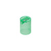 Colouroo Long Pencils in Tube - A green cylindrical sharpener with a transparent body and a metal blade inside. It features a logo on the surface.
