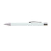 Aspen Aluminium Pen - A light mint green aluminium pen with a silver clip and tip, featuring a branding logo.
