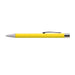 Aspen Aluminium Pen - A vibrant yellow aluminium pen with a silver tip and clip, designed for writing.