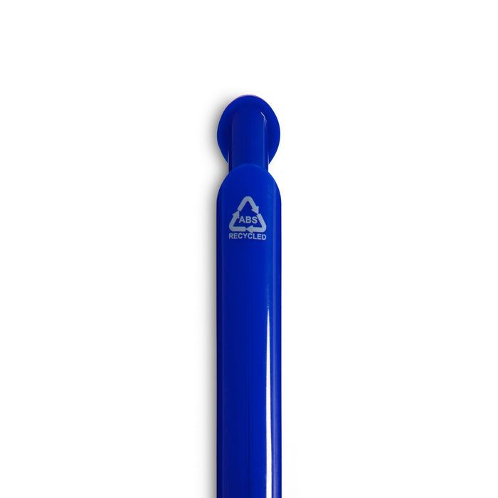 Octave Gel Ink Pen - A blue gel ink pen featuring a recycled material logo and a sleek design.