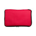 The Knock Off for Christmas Pack - A red cooler bag with a zippered closure, designed for keeping items cool.