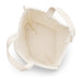 Darby Tote Bag - A cream-coloured tote bag with sturdy handles, featuring an open interior and a square base.