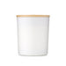 The Host Edit - A large white glass candle with a bamboo lid, designed for home and living decor.