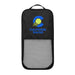 The Play & Graze - A black pickleball paddle bag with a mesh front and a colourful logo featuring a pickleball graphic.