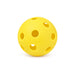 Matchpoint Pickleball Set - A bright yellow pickleball with holes, designed for the game of pickleball.