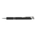 Napier Gel Ink Pen - A sleek black metal pen with silver accents, featuring a streamlined design and clip for easy attachment.