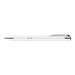 Napier Gel Ink Pen - A metal pen in a sleek, white design with a chrome tip and clip.