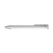 Maddie Gel Ink Pen - A white gel ink pen with a sleek design and silver accents, featuring a clip and a polished tip.