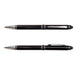 The Sweet Setup - A metal pen set featuring sleek black finishes with silver detailing and a logo.