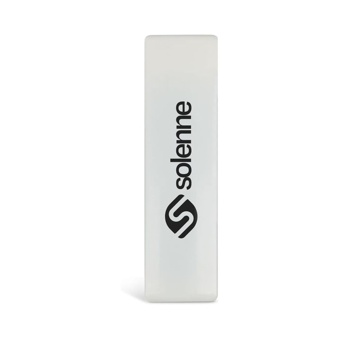 Mini Lint Roller - A mini lint roller in a sleek white design, featuring a logo on one side.