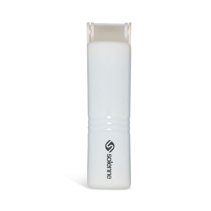 Mini Lint Roller - A white mini lint roller with a logo, featuring a compact design for easy handling.