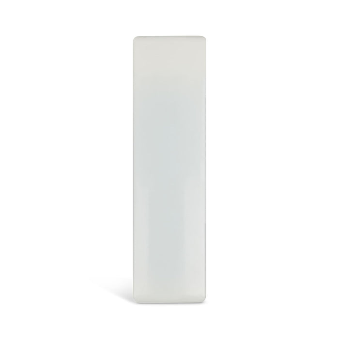 Mini Lint Roller - A white mini lint roller with a smooth surface, featuring a logo on one side.