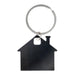 House Stainless Steel Keytag - A house-shaped stainless steel keytag with a metal ring for attachment.