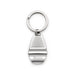 Moby Keytag - A metallic keytag in a sleek, modern design with a circular keyring, featuring a minimal logo.