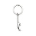 Moby Keytag - A silver keytag with a bottle opener design attached to a circular keyring.