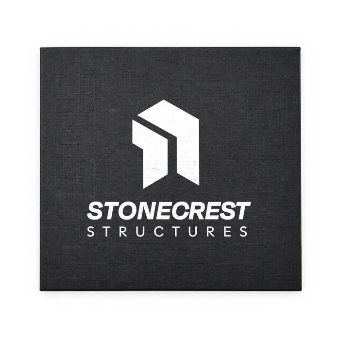 Trail Multi Tool - A black canvas featuring a white logo with geometric shapes and the text "Stonecrest Structures" beneath it.
