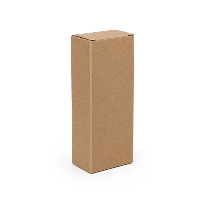 Nomad Rechargeable Fan - A plain brown cardboard box with a rectangular shape, featuring a smooth surface and no visible markings.
