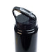 Amore 500ml Junior Bottle - Flip Straw Lid - A drink bottle with a flip straw lid in a sleek black design.