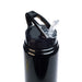 Amore 500ml Junior Bottle - Flip Straw Lid - A drink bottle featuring a flip straw lid, designed for convenience and ease of use, with a sleek black finish.