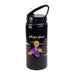 Amore 500ml Junior Bottle - Flip Straw Lid - A drink bottle in black featuring a character from "Magic Land" with a flip straw lid.