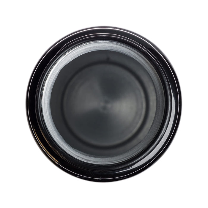 Amore 500ml Junior Bottle - Flip Straw Lid - A drink bottle with a flip straw lid, featuring a sleek black exterior and a stainless steel interior.