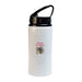 Amore 500ml Junior Bottle - Flip Straw Lid - A drink bottle in white with a black flip straw lid and a cute koala design featuring the text "Koala Kuddles."