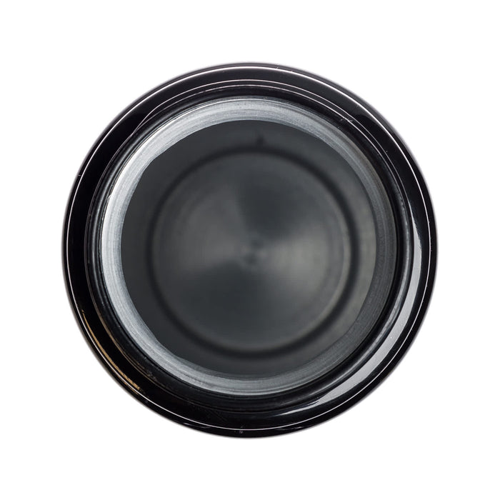 Amore 500ml Junior Bottle - Free Flow Lid - A drink bottle with a black exterior and a silver interior, featuring a wide opening and a free flow lid.