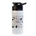 Amore 500ml Junior Bottle - Free Flow Lid - A drink bottle featuring a white body with black illustrations and a black free flow lid.