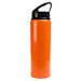The Hustle Pack - A drink bottle featuring a vibrant orange body and a flip straw lid, designed for easy access to liquids.