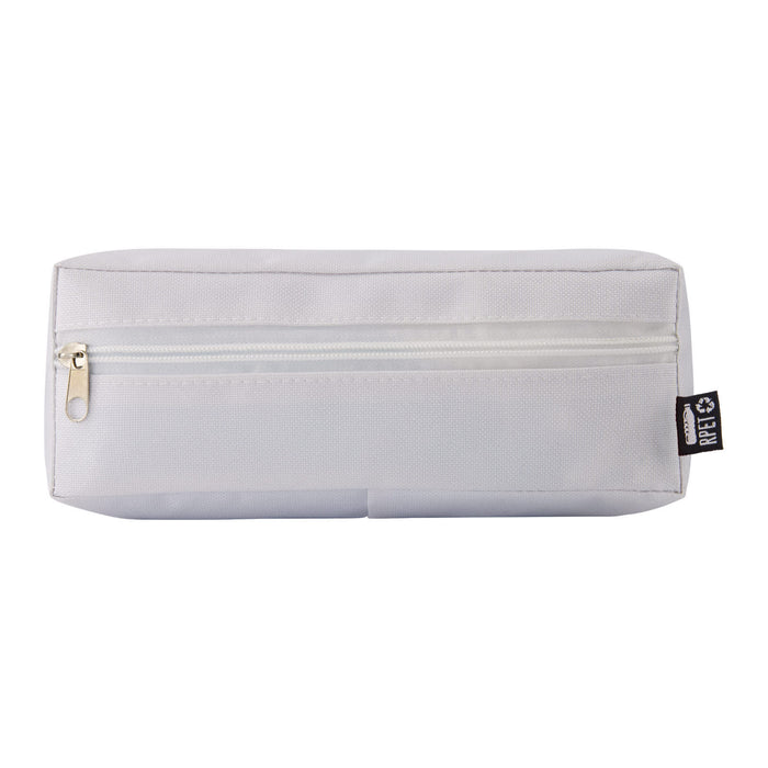 Tech Pack Essential - A white utility case with a zippered compartment and a small tag on the side.