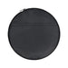 The Game Day Pack - A round, black duffle bag with a zip closure and a flat exterior pocket. It features a logo.