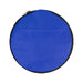 The Hustle Pack - A round blue duffle bag with a zip closure, featuring a black trim and no visible branding.